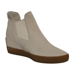 SOREL Out N About Women's Beige Slip-On Ankle Wedge Boots 6